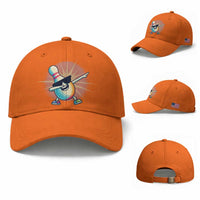 Dabbing Bowling Pin Baseball Cap Funny Player Gift