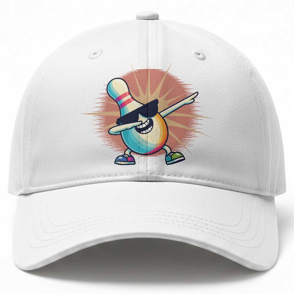 Dabbing Bowling Pin Baseball Cap Funny Player Gift