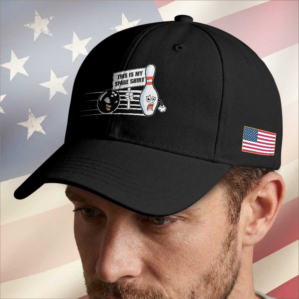 This Is My Spare Shirt Baseball Cap Funny Bowling Gift