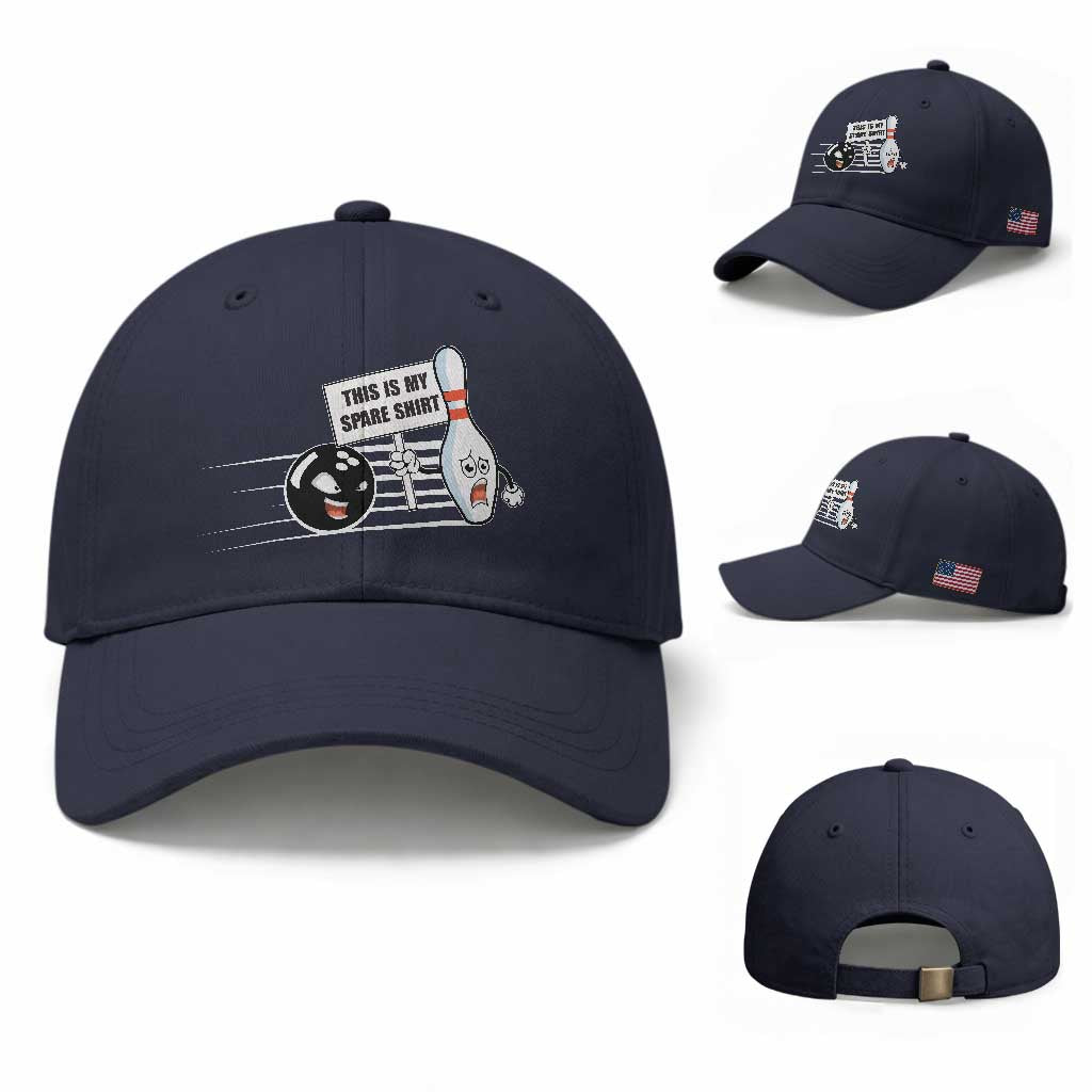 This Is My Spare Shirt Baseball Cap Funny Bowling Gift