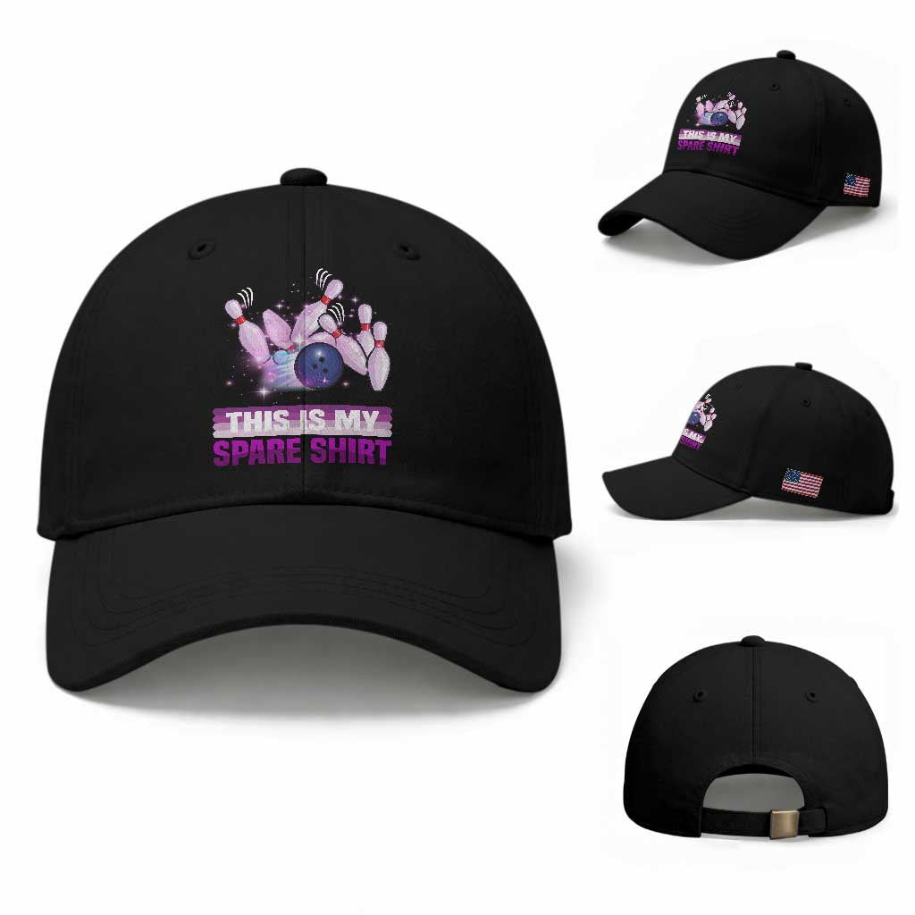 Funny Bowling Lover Baseball Cap This Is My Spare Shirt Quote