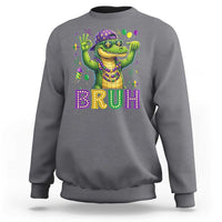 Mardi Gras Mardigator Alligator Six Seven Bruh Meme Sweatshirt