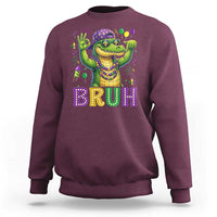 Mardi Gras Mardigator Alligator Six Seven Bruh Meme Sweatshirt