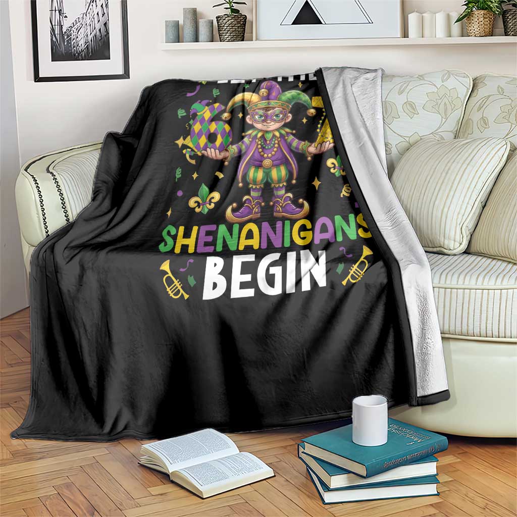 Let The 67 Shenanigans Begin Throw Blanket Six Seven Meme Mardi Gras