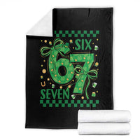 Funny St Patricks Day Throw Blanket Six Seven Meme Irish Gag Gift