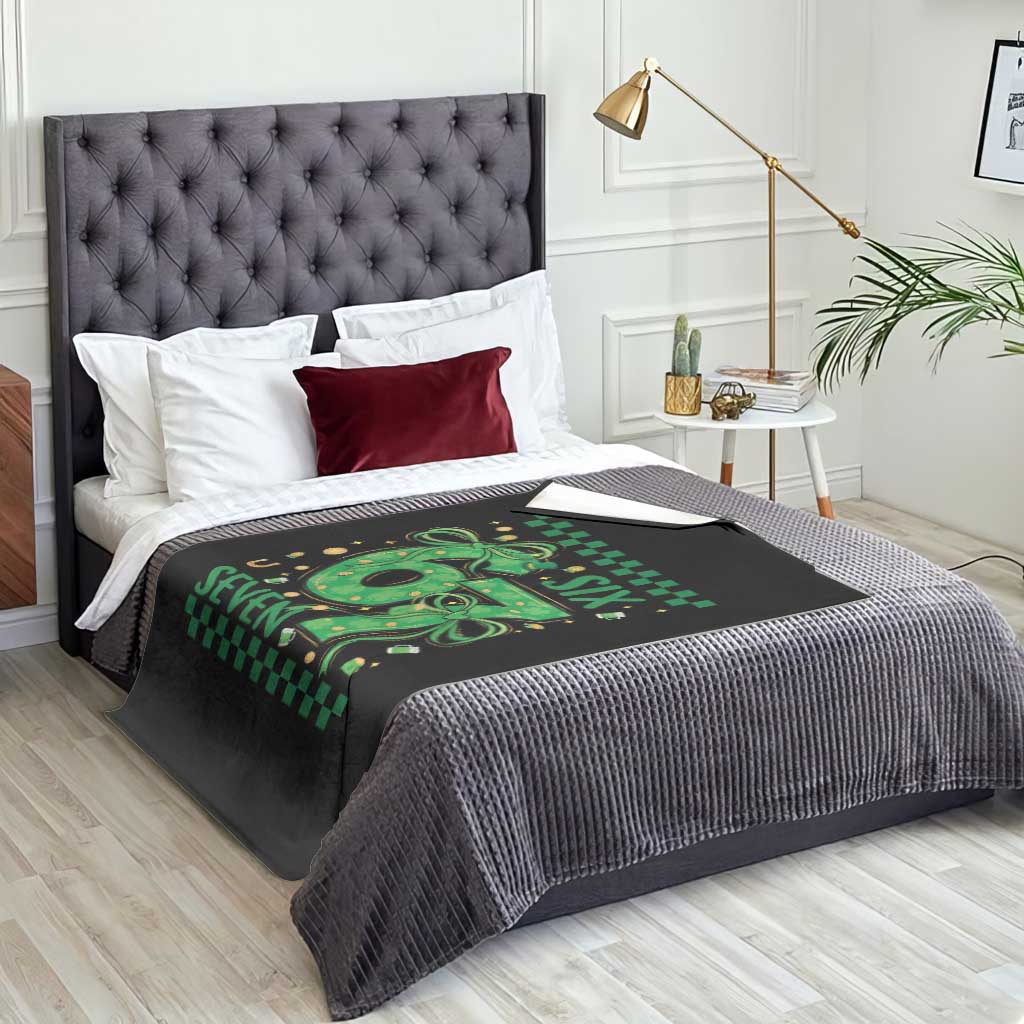 Funny St Patricks Day Throw Blanket Six Seven Meme Irish Gag Gift