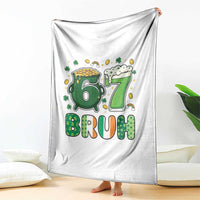 Funny St Patricks Day Six Seven Meme Throw Blanket Irish American Gift