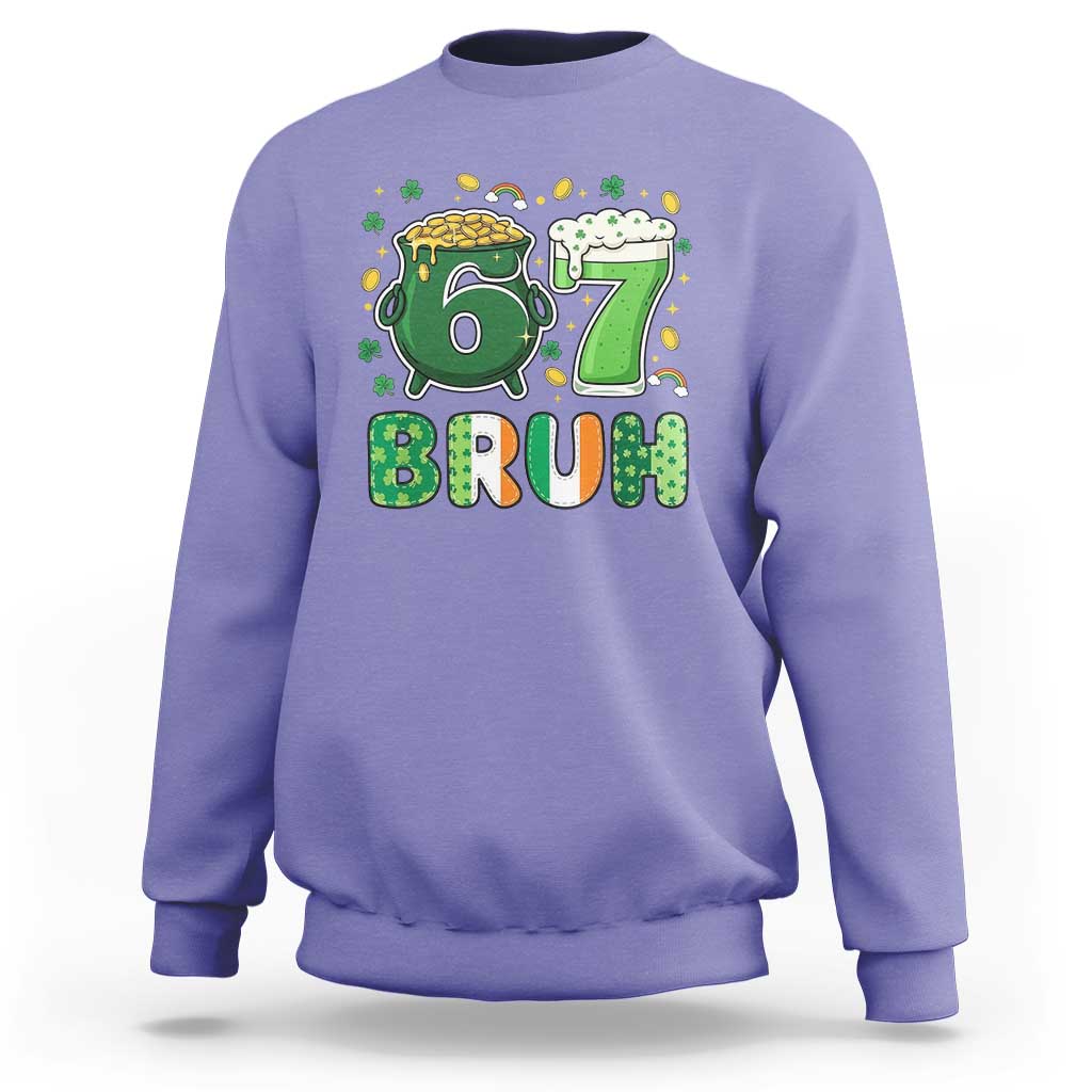 Funny St Patricks Day Six Seven Meme Sweatshirt Irish American Gift