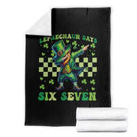 Leprechaun Six Seven Meme Throw Blanket Funny St Patricks Day Gift