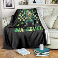Leprechaun Six Seven Meme Throw Blanket Funny St Patricks Day Gift