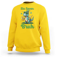 Funny Dinosaur Says Six Seven Sweatshirt St Patricks Day