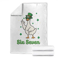 Lucky Goose Six Seven Meme Throw Blanket St Patricks Day
