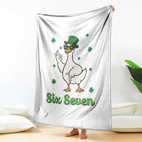 Lucky Goose Six Seven Meme Throw Blanket St Patricks Day