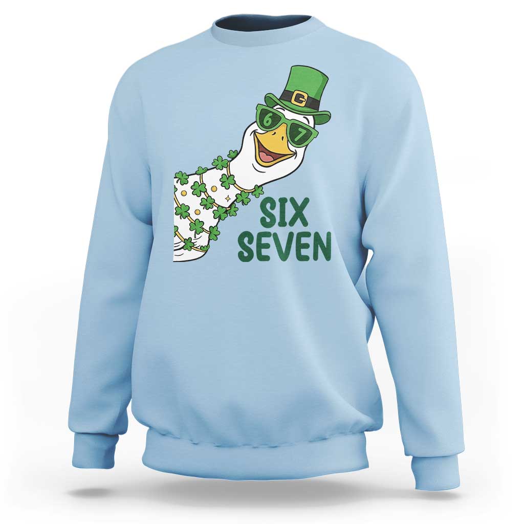 Chaotic Goose Six Seven Meme Sweatshirt Funny St Patricks Day Gift