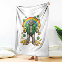 Bigfoot Six Seven Meme Throw Blanket Funny St Patricks Day Gift