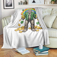 Bigfoot Six Seven Meme Throw Blanket Funny St Patricks Day Gift