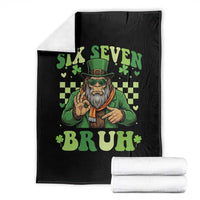 Bigfoot Six Seven Bruh Throw Blanket Gen Z Irish Gift