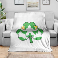 St Patricks Day Bigfoot Shamrock Throw Blanket Six Seven Meme
