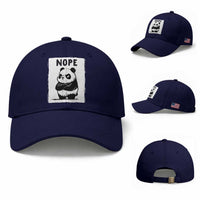 Grumpy Panda Says Nope Baseball Cap Japanese Aesthetic Panda Bear Graphic