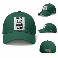 Grumpy Panda Says Nope Baseball Cap Japanese Aesthetic Panda Bear Graphic
