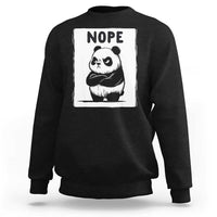 Grumpy Panda Says Nope Sweatshirt Japanese Aesthetic Panda Bear Graphic