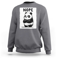 Grumpy Panda Says Nope Sweatshirt Japanese Aesthetic Panda Bear Graphic