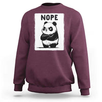 Grumpy Panda Says Nope Sweatshirt Japanese Aesthetic Panda Bear Graphic