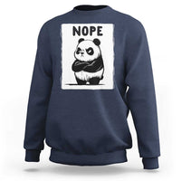 Grumpy Panda Says Nope Sweatshirt Japanese Aesthetic Panda Bear Graphic