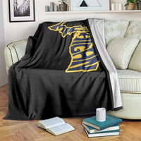 Michigan Lover State Map Pride Souvenir Gift Throw Blanket