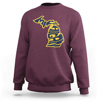 Michigan Lover State Map Pride Souvenir Gift Sweatshirt
