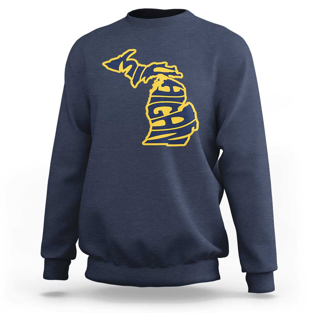 Michigan Lover State Map Pride Souvenir Gift Sweatshirt