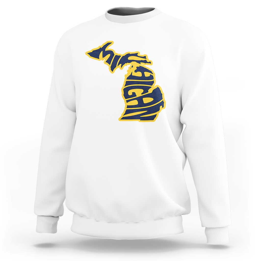 Michigan Lover State Map Pride Souvenir Gift Sweatshirt