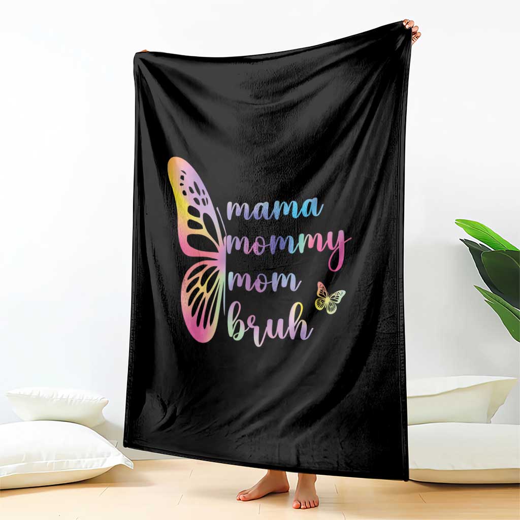 Funny Mom Saying Gift Throw Blanket Mama Mommy Mom Bruh