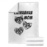 Proud Chihuahua Mom Throw Blanket Ankle Biter Dog Lover