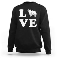 Love Pomeranian Sweatshirt Cute Pom Dog Lover Gift