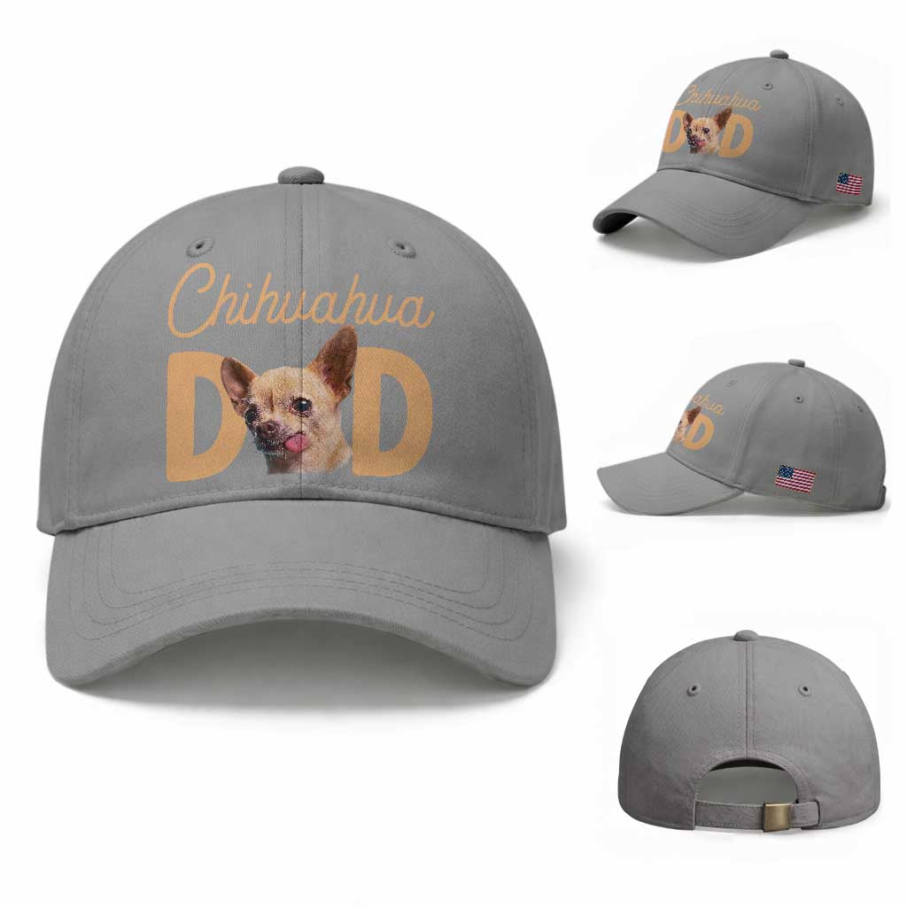 Proud Chihuahua Dad Baseball Cap Ankle Biter Dog Lover