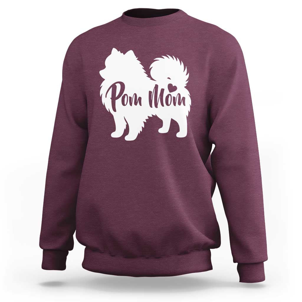 Proud Pom Mom Sweatshirt Pomeranian Dog Lover Gift