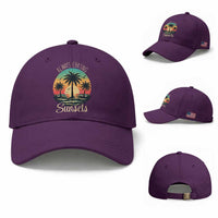 Vintage Always Chasing Sunsets Baseball Cap Hawaiian Tropical Beach Graphic
