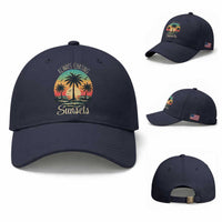 Vintage Always Chasing Sunsets Baseball Cap Hawaiian Tropical Beach Graphic