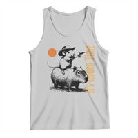 It Is Rodeo Time Tank Top Funny Wild West Mouse Riding Capybara - Wonder Print Shop