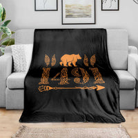 1491 Indigenous Peoples Day Throw Blanket Proud Native American Pride