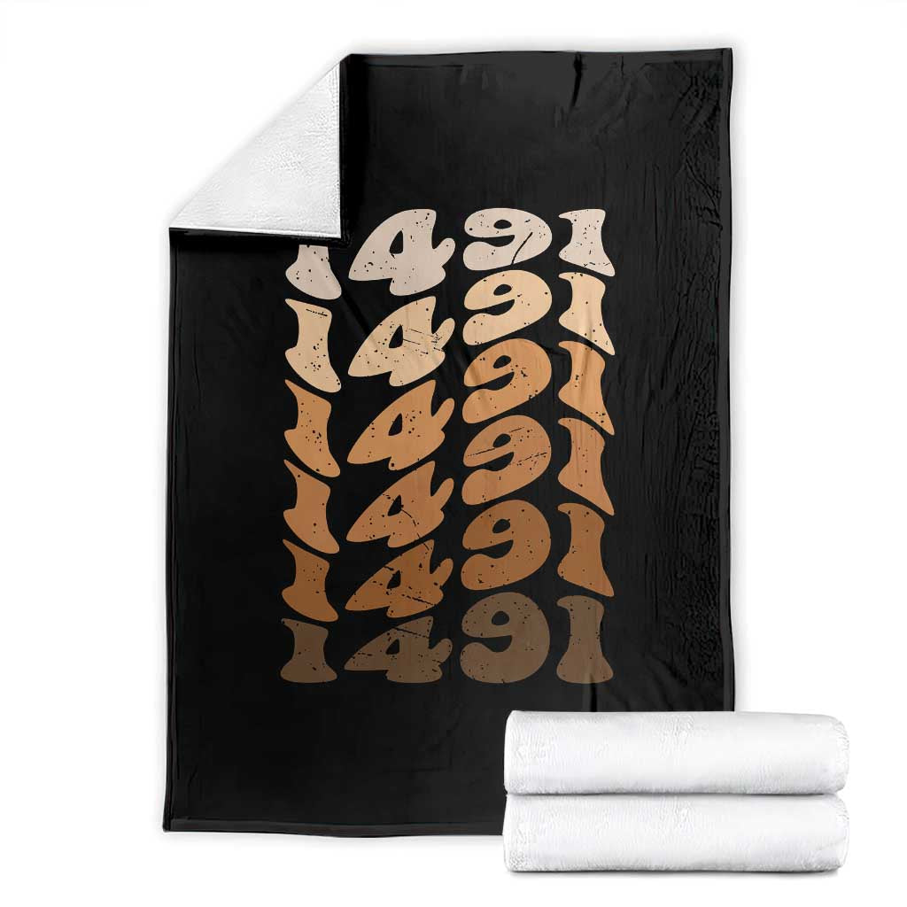 1491 Indigenous Peoples Day Throw Blanket Native American Heritage Pride