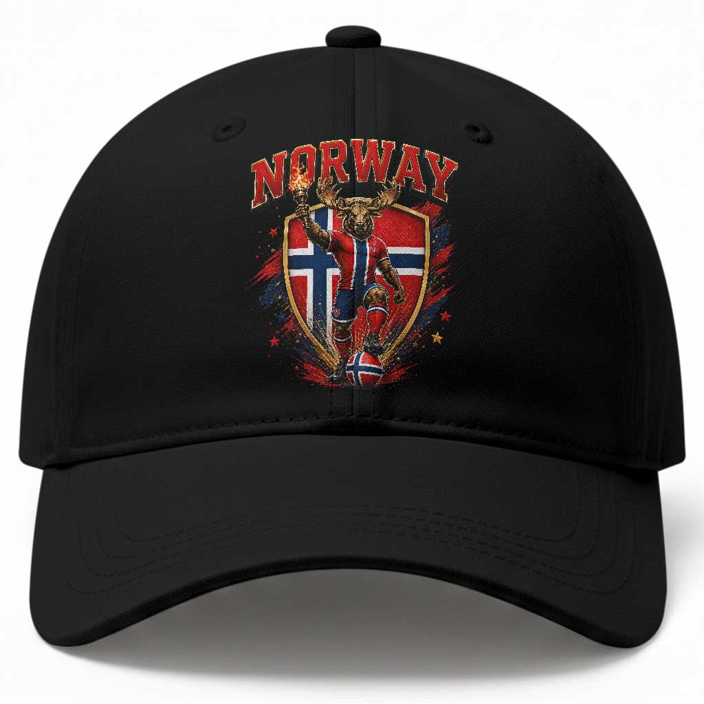 Funny Norway Norwegian Moose Baseball Cap Soccer Fan Game Day Gift