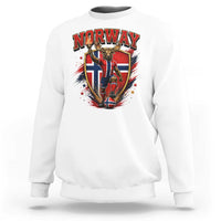 Funny Norway Norwegian Moose Sweatshirt Soccer Fan Game Day Gift