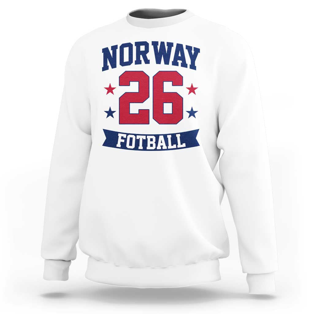 Vintage Norway Fotball Sweatshirt Norwegian Flag Game Day Fan Gift