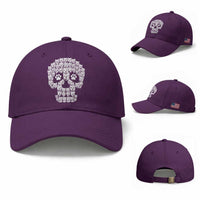 Funny Pitbull Skull Halloween Baseball Cap Bully Dog Lover Spooky Gift