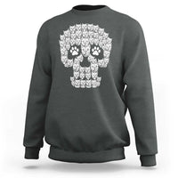 Funny Pitbull Skull Halloween Sweatshirt Bully Dog Lover Spooky Gift