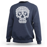 Funny Pitbull Skull Halloween Sweatshirt Bully Dog Lover Spooky Gift