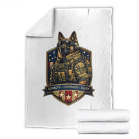 Tactical K9 German Shepherd Dog Throw Blanket Loyalty Courage Duty Patriotic Flag Gift