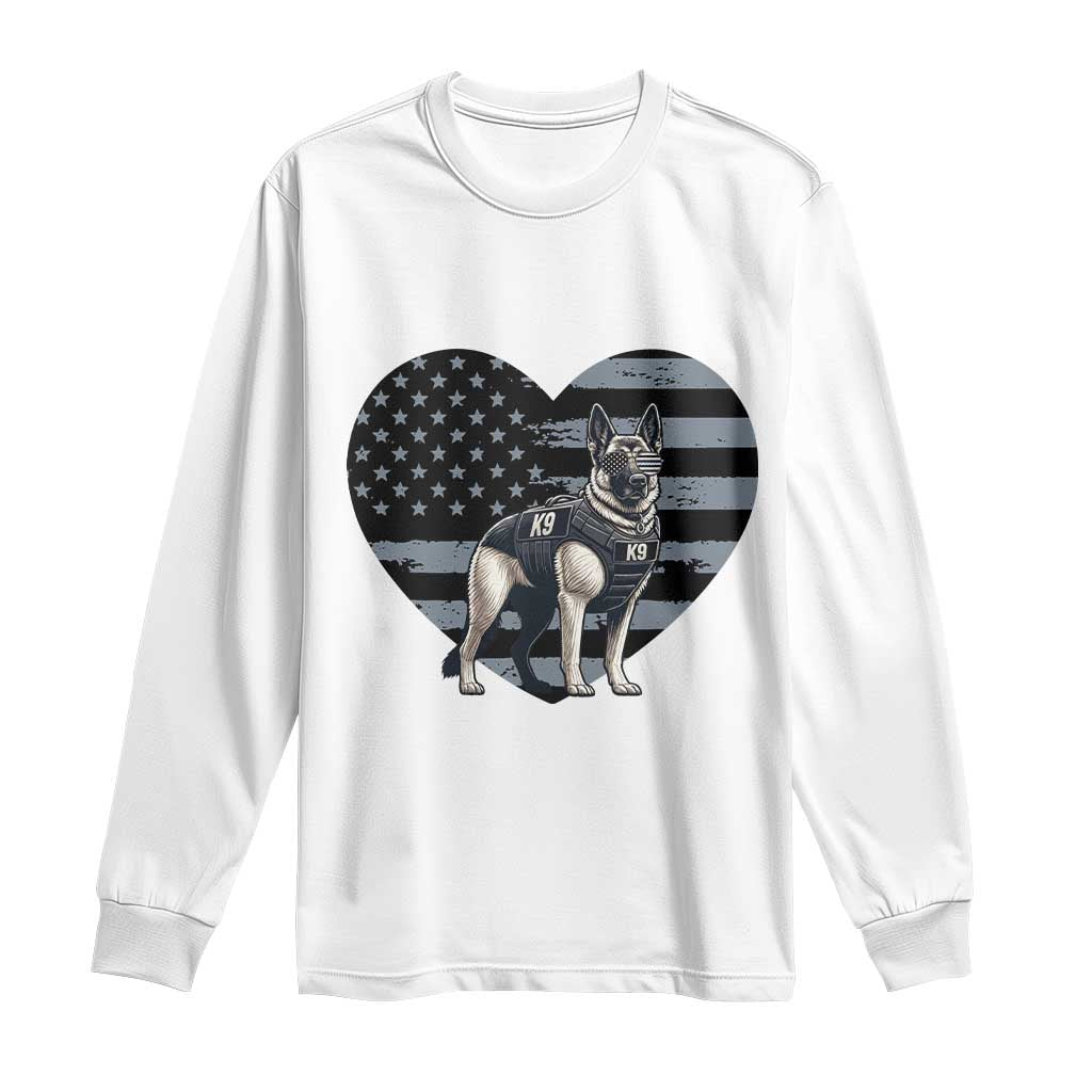 German Shepherd K9 Tactical Dog Long Sleeve Shirt Patriotic Police K9 Law Enforcement Gift